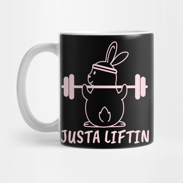 Justa Liftin Bunny Rabbit by crazytshirtstore